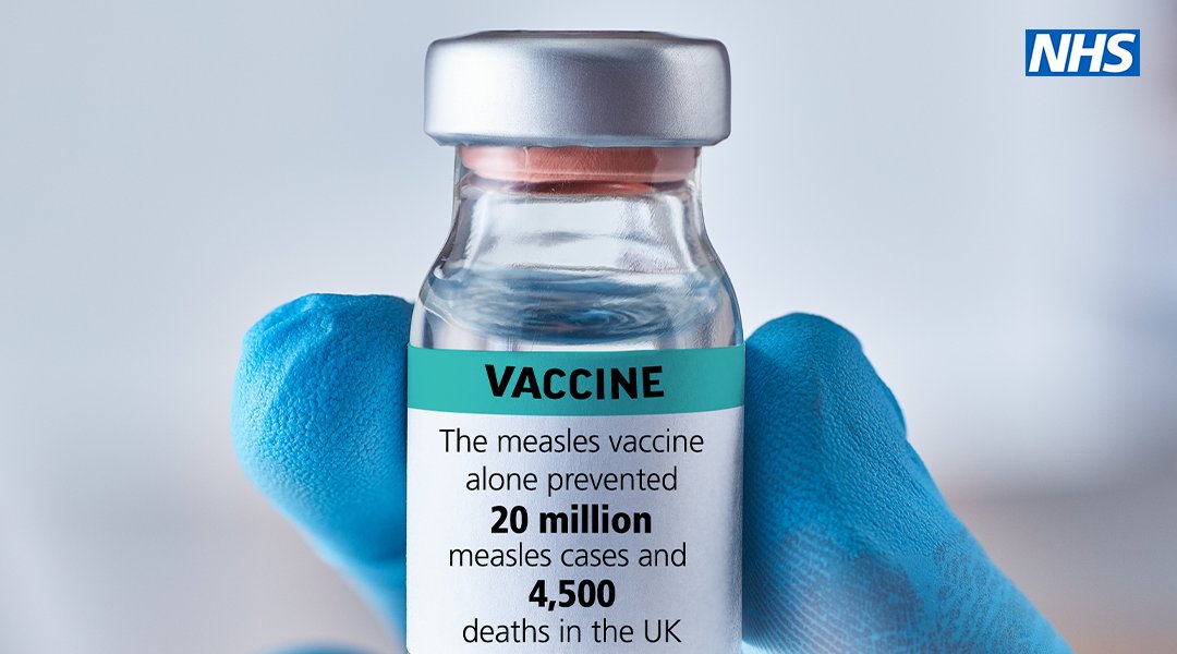 DHSCgovuk's tweet photo. The measles vaccine has prevented 20 million measles cases and 4,500 deaths in the UK. 

The NHS has decades of experience delivering large-scale vaccination programmes and will provide care and support to those who are eligible for the #COVID19 vaccine.

https://t.co/xHtBPxLFO2 https://t.co/xIzh4pAlPv