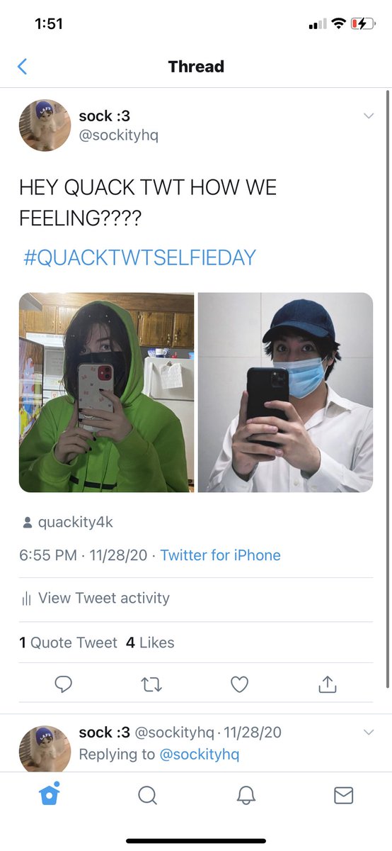 i kinda look like mr quackityhq and he yelled at me that one time which is kinda cool