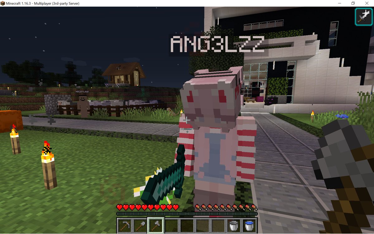 my minecraft character is cute, but not as cute as yours puffy. we would be cute next to each other