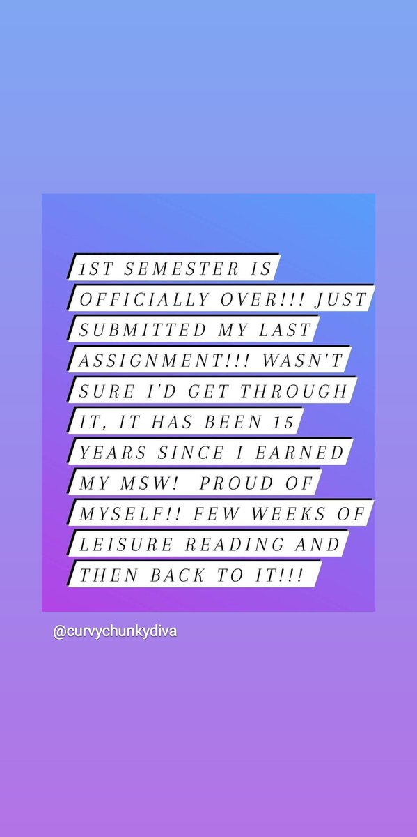 curvychunkydiva's tweet photo. #2ndMastersUploadingnow #melinatedandeducated #hospicesocialwork #palliativecaresocialwork #endoflife #medicalsocialworker https://t.co/7hzzj1aBFk