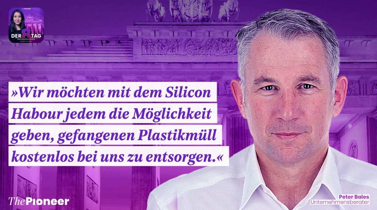 ThePioneerDe's tweet photo. Der heutige Gast im #D8T-Podcast, Peter Bales, ist Unternehmensberater & Gründer eines gemeinnützigen Instituts für Ozean Plastik Recycling - mit dem Ziel, eine unternehmerisch geprägte Lösung für #Meeresmüll zu finden. Hören Sie seine kühne Stimme hier👉🏻 https://t.co/daIb56ijh2 https://t.co/goHAtfOt1D