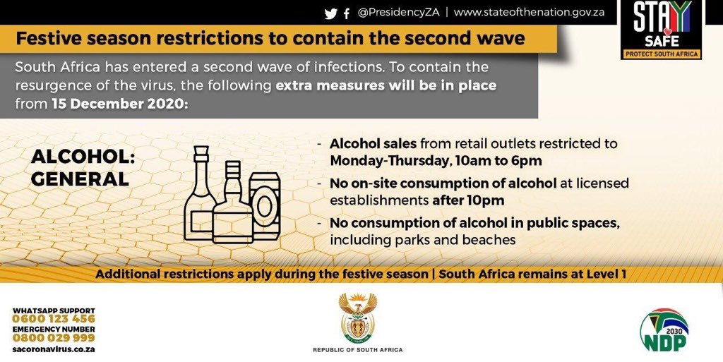 capetownmag's tweet photo. Summary of tonight's Covid-19 update in 4 slides. + wine farms are allowed to do tastings and sell for off site consumption during normal licensed hours. 

#cyrilramaphosa #familymeeting #capetown #southafricans #covid_19 https://t.co/xkqFdTaIoJ