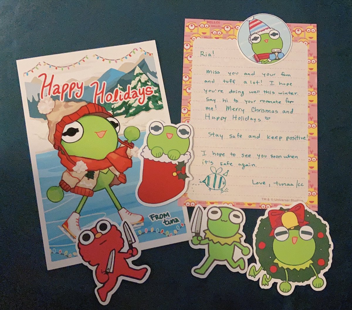 weeeh i was feeling kinda sluggish today but just checked my mail and got a heartwarming letter and postcard from @tunaaspicy ?? miss you lots!!!!!!? 
