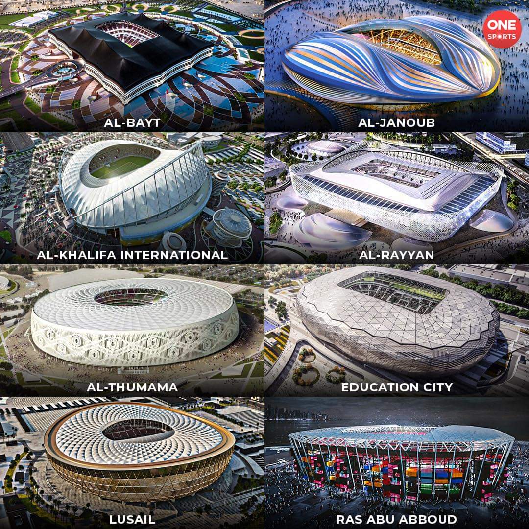 BeeSports_app's tweet photo. These are the stadiums that will host the 2022 Qatar World Cup. https://t.co/ckDKyA6uYx