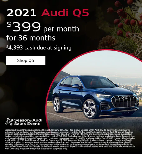 End 2020 behind the wheel of a new 2021 #AudiQ3 #AudiQ5 #AudiQ7 or #AudiQ8 at Audi Cape Cod during our Season of Audi Sales Event! #AudiCapeCod bit.ly/2KG5EbP