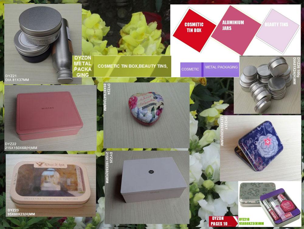 Cosmetic tins and jars packagin Dyzdn metal packaging