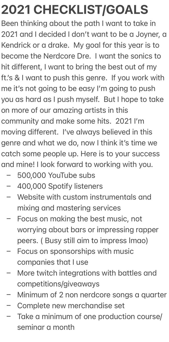 Daddyphatsnaps's tweet photo. Detailed look at what I’m doing in 2021. To all my beautiful and talented colleagues, from the OG megarans and richies to the Breetons. We did a lot of amazing things in 2020 and I think a lot of us found our footing... but 2021 is ours. https://t.co/UvX4Bbv9YV