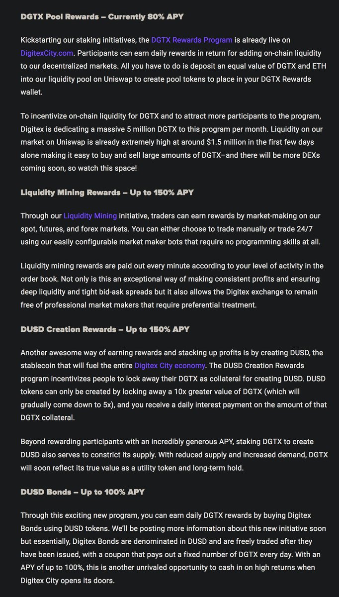 6. Investors begin to mint DUSD like there is no tomorrow effectively raising the Leverage of their CDP positions to unsustainable heights (if there's a 40-70% correction from 15-20c down to 10 or less cents), all the while earning their magic APYs & seeing liquidity increase.