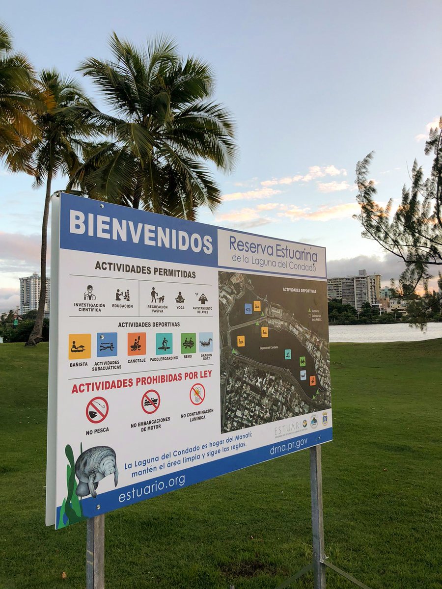 estuariosanjuan's tweet photo. ¡Tenemos nuevos letreros en la Laguna del Condado! Estos proveen guías para el cuidado y disfrute responsable de esta reserva estuarina, conforme a la Ley 112-2013. ¡Protégela! 
@DRNAPR 
#comanejo #InfraestructuraVerde https://t.co/eVzVce6cVU