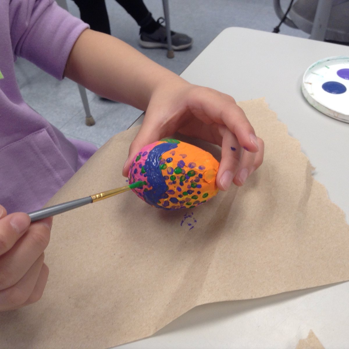 Ms_C_Dickson's tweet photo. Gr 5 Fine Arts: Ms. O's class finished detailing their shaker eggs today. We practiced a quick version of "Jingle Bells" using only homemade percussion instruments! #Edgemontstrong @EdgemontCBE https://t.co/IdcQH8SKFQ