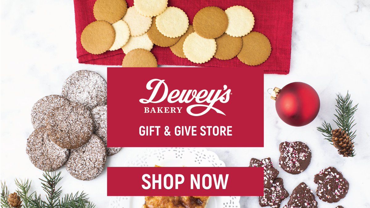 FoodShuttle's tweet photo. Prefer to keep your holiday giving simple? @DeweysBakery can help! Visit https://t.co/8GtTZuHTrG to pick out a selection of Dewey’s sweets & savories & 50% of your purchase price will be donated to support @FoodShuttle. #DeweysBakery #FoodShuttle #GiftandGive https://t.co/DneY6vdubA