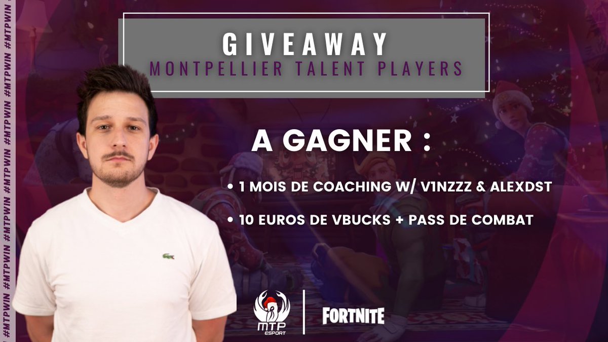 FlashInAgency's tweet image. Premier jour des #Giveaways de Noël !!
  
❄️À gagner❄️
- 1 mois de coaching au sein de notre Academy #Fortnite 
- 10 euros de Vbucks 
- 1 Pass de combat 
  
⛄️Pour gagner ⛄️
- Follow @mtp_esport 
- Follow @v1NzZz_Wayne 
- Like + RT

TAS en #stream Twitch le 20 décembre à 21h00 🤩