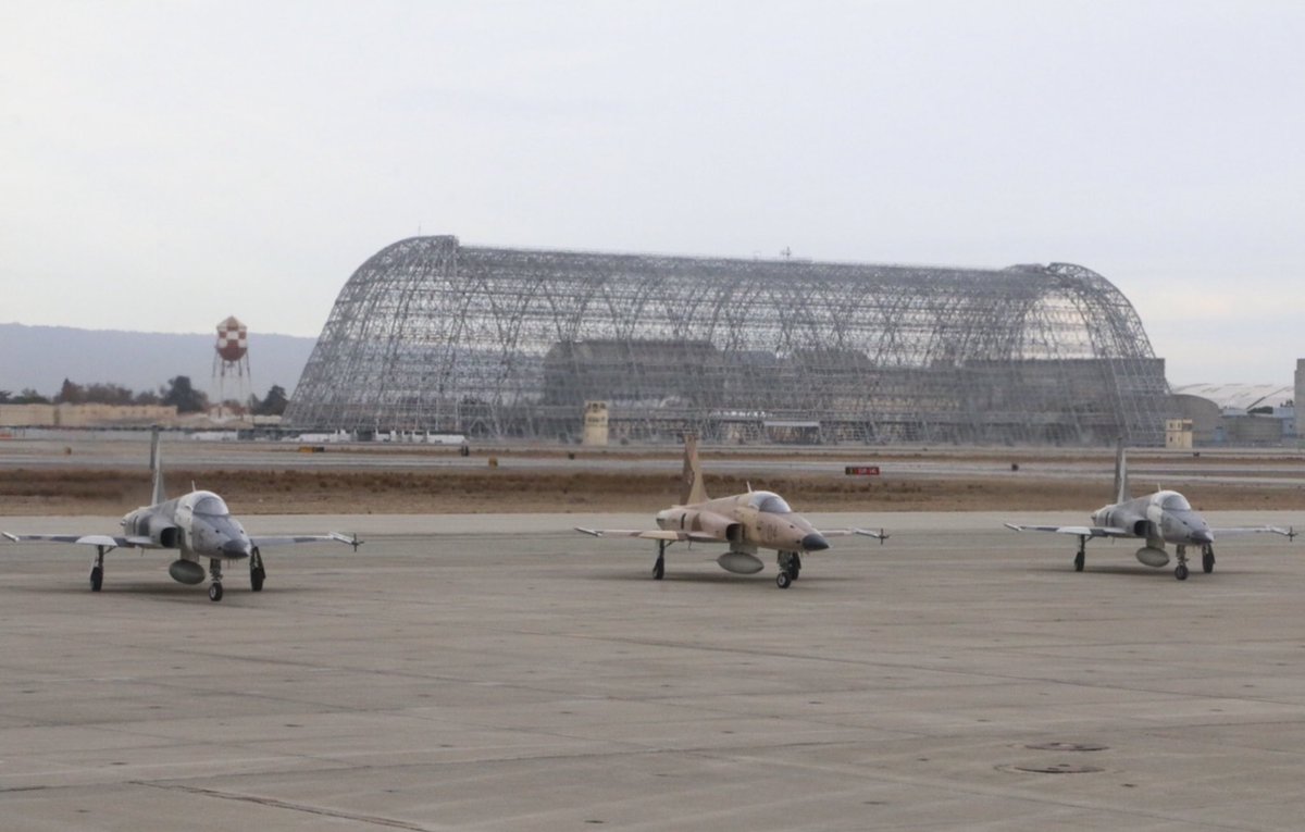 the massive hangar is currently being restored by Google and should be completed in 2025 for use by NASA Ames Research Center and Google.  It was enjoyable to operate next to such a historic landmark.