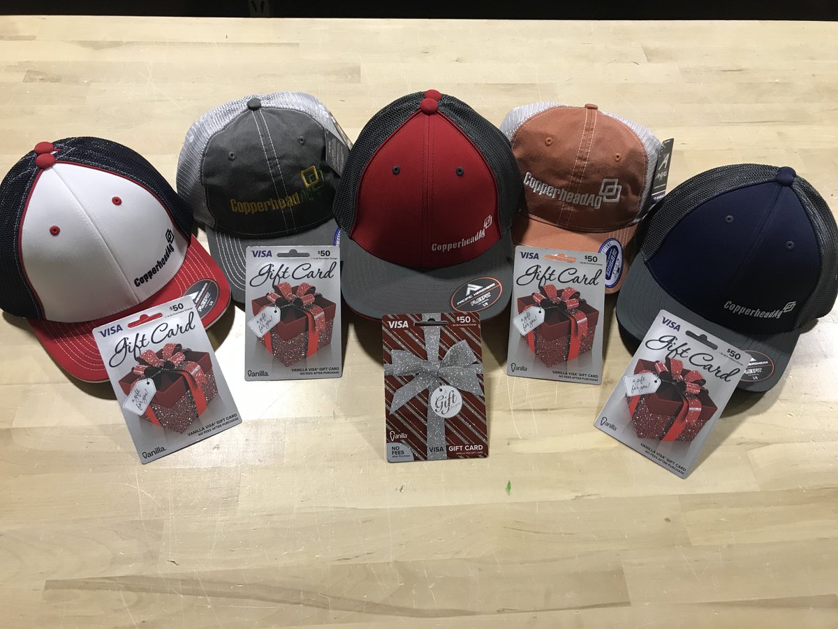 CopperheadAg's tweet image. HOLIDAY GIVEAWAYS!  Like and Retweet for your chance to win a $50 Visa Card or Copperhead Ag swag.  We will be drawing winners on Friday 12/18/20!