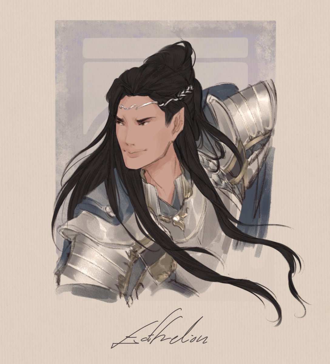 Feanor, Aredhel and Ecthelion.
With these three all the portraits are finally posted!! I hope you liked them, it was so fun to work on this mini project🍂🍂