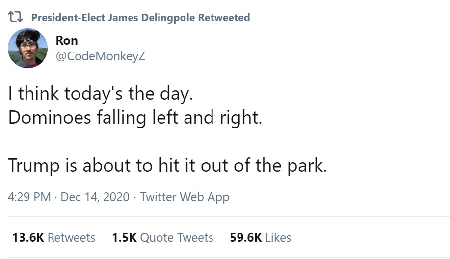 A willingness to accept the result on Jan 20th may be the election 2020 issue on which James Delingpole outflanks Maajid Nawaz. (Though Delingpole appears ever more confident of Trump being inaugurated, so may not be considering the hypothesis of Presiden Biden at all)