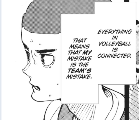 Hirugami is so absorbed in this state that he doesn't feel connected to his teammates as all, perceiving them as hindrances even though he knows it's wrong, not even knowing Hoshiumi's name, self-blame, and fear of letting people out-do him. He's alone. He only blames himself