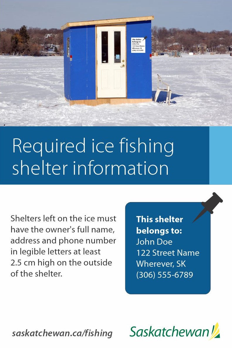 Government of Saskatchewan on X: Your ice shelter must be marked