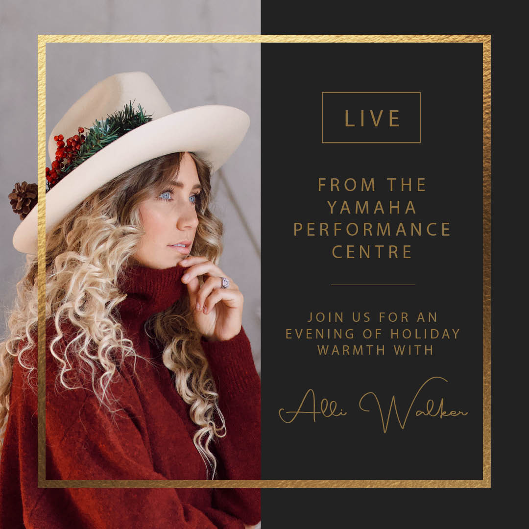 YamahaCanMusic's tweet image. Join us Live on Facebook from inside our Performance Centre at Yamaha Canada Music with a performance by @alliwalkermusic for some holiday warmth. 
This Thursday, Dec 17th, at 7:30PM EST. 
Set a reminder so you don't miss it: facebook.com/events/2460258…