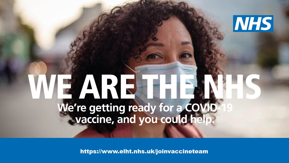 A #COVID19 vaccine will save lives, and you could help us deliver it. Find out more about a rewarding role in the NHS today ▶️ elht.nhs.uk/joinvaccineteam

#WeAreTheNHS