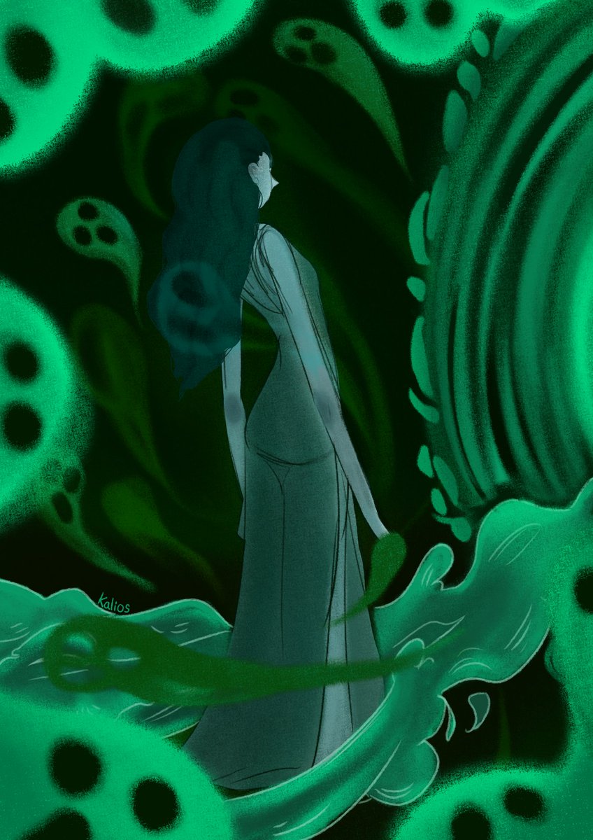 Kali0s_'s tweet photo. The ghost follows its path! Boo! (*/ω＼*) #ghost #art https://t.co/uwGuhIAFxf