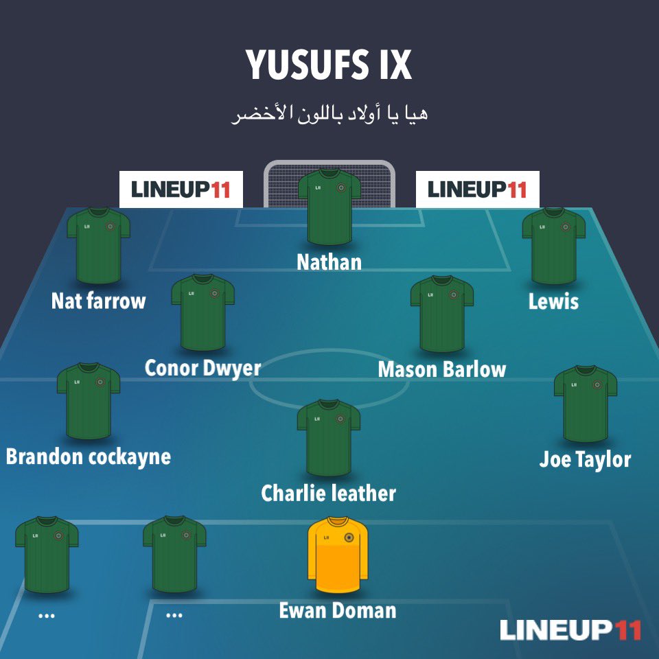 WERE BACK!!

A depleted squad means lots of changes and 2 debuts! 

9pm kick off
SGP
Yusufs ix vs Gerihatricks

هيا يا أولاد باللون الأخضر