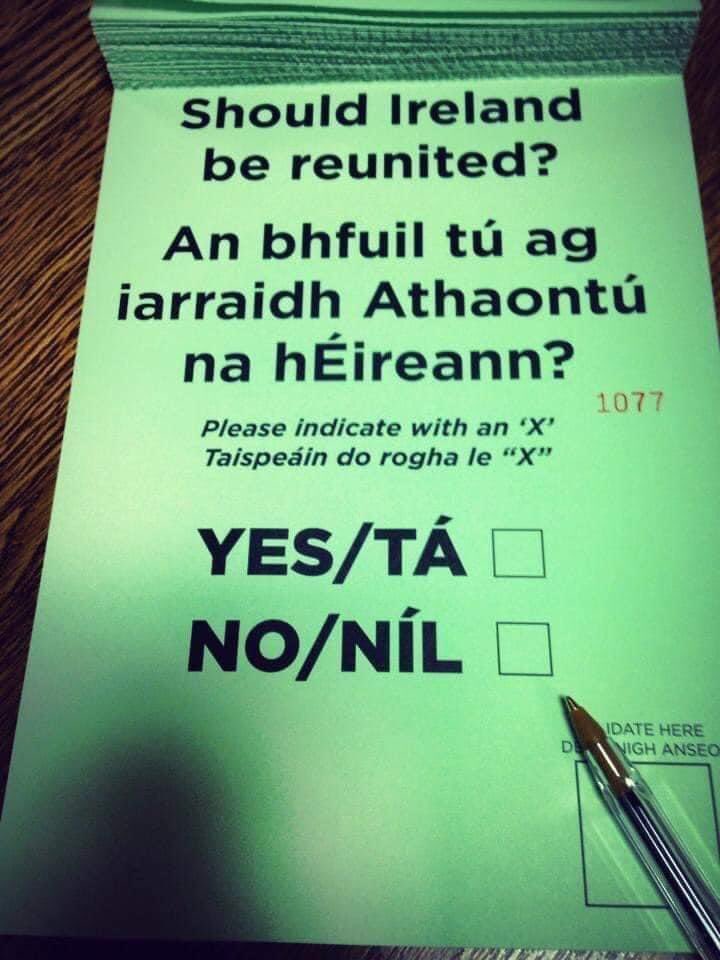 RT if you’ll vote for Irish Unity when the time comes. #Time4Unity