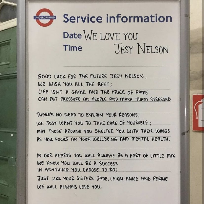 LittleMixCHI's tweet photo. 📌 Mensaje del Service Information del metro de Londres para Jesy y las chicas @LittleMix.

© Credits to the owner of the picture. https://t.co/nDtZlNdrRs