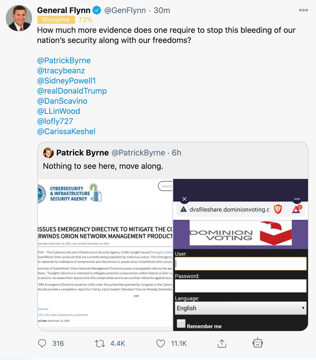 PS6: And what is Michael Flynn tweeting about obsessively at the very moment Donald Trump—his possible co-conspirator in a federal bribery case—is tweeting about the Flynn-connected "Allied Security Operations Group" case in Michigan? You guessed it: the very same Trumpist fraud.