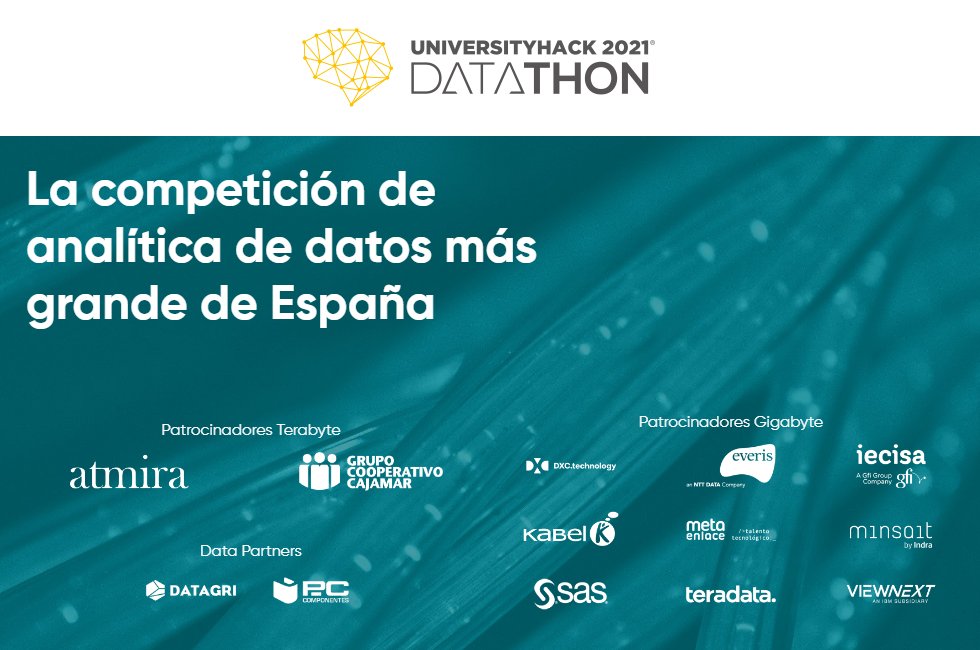 CajamarDataLab's tweet photo. Ya está aquí de nuevo la @Cajamar #UniversityHack, la competición de analítica de datos más grande de España. https://t.co/sSVKjXJOCl Comprueba si tu centro formativo participa: https://t.co/oa5nzq1ySS Inscríbete a partir del 25 de enero. https://t.co/29gHlS6NrW