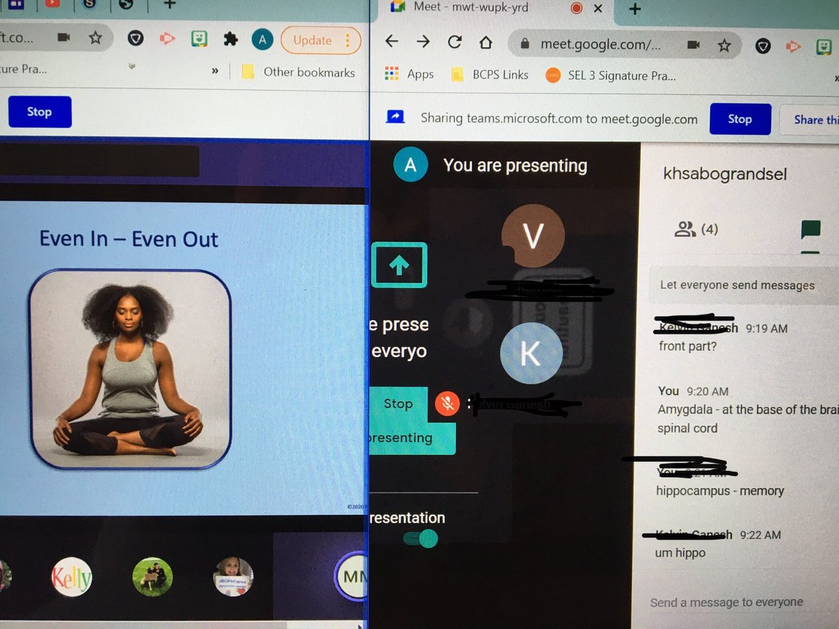 WL_Bluebird's tweet photo. Thanks ⁦@pureedgeinc⁩ and ⁦@BaltCoPS⁩ for the informative and grounding virtual field trip today. Students connected with themselves and each other to learn #SEL. KHS Bluebirds eagerly anticipate the next session! ⁦@BPowell_BCPS⁩ https://t.co/wocM57lAC0