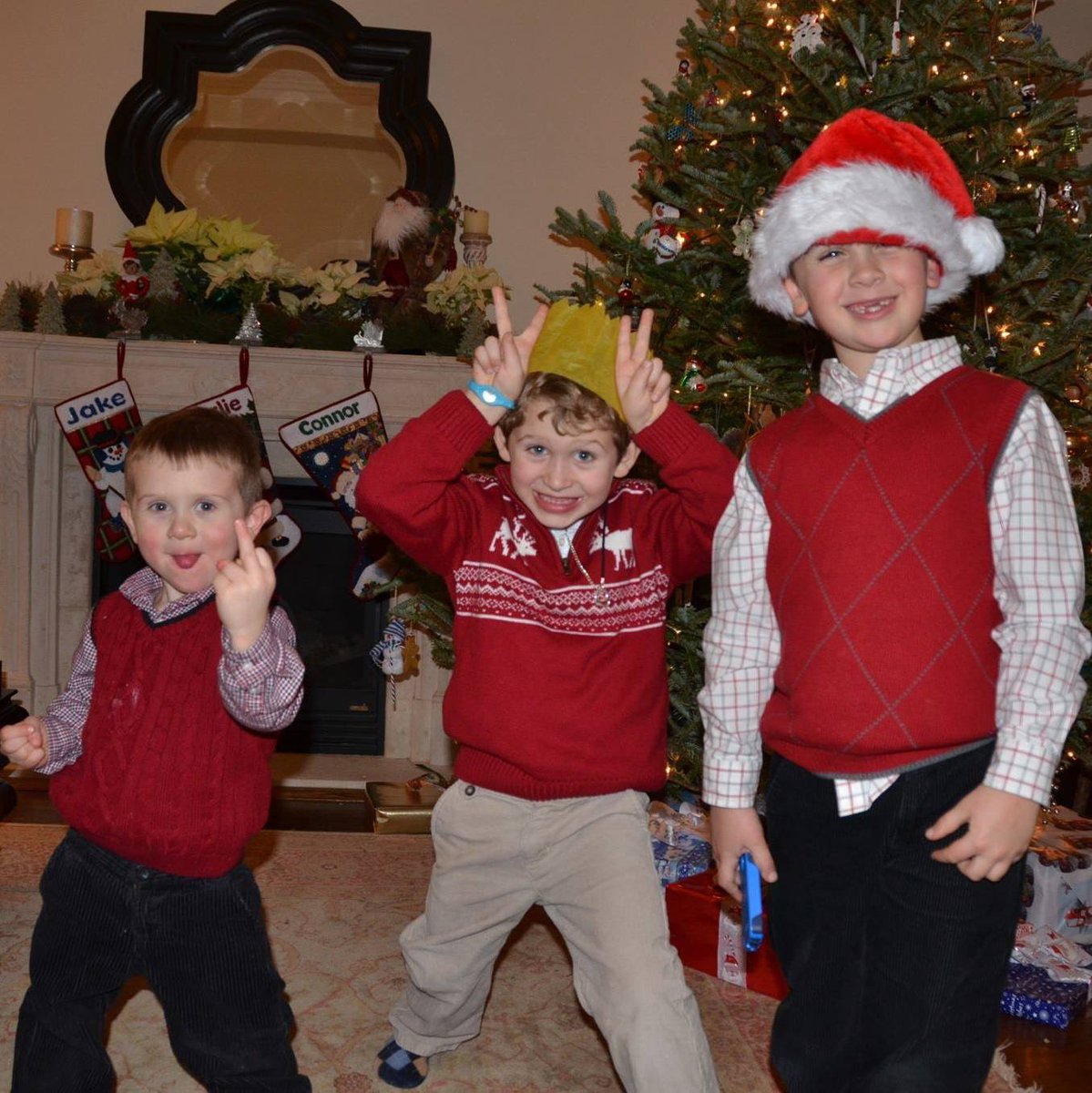 MarkNJAshcroft's tweet photo. Itโs that time of year when I post our most infamous family Christmas card fail! This just never gets old and truly does describe 365 typical days in the Ashcroft household with the #TrioOfTerror! Merry Christmas, Happy Chanukah and festive Holidays to you all. https://t.co/q1rTWBzOX6