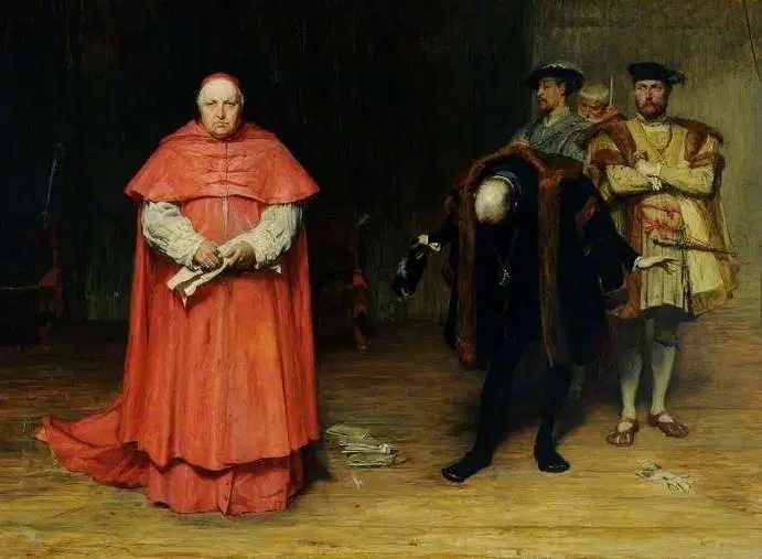 5. In 1526, Henry and Cardinal Wolsey reorganized English coinage in an effort to regulate the English economy. They changed the weight of coins and introduced new denominations, including the five-shilling gold coin, which eventually replaced the angel.