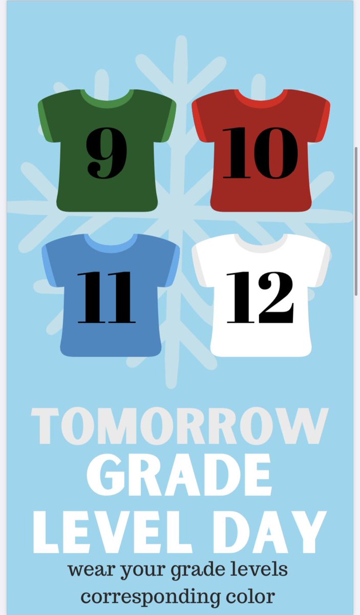 CouncilHth's tweet photo. Tomorrow is grade level colour day! @hthtigers https://t.co/ZNFzYkjKjm