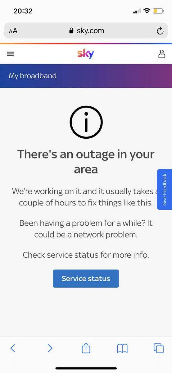 markjamesmolloy's tweet photo. @SkyUK my BB has been truly horrendous today. It hasn’t been working for most of the day and now it’s started working again it’s like a throwback to 90’s dial up. I keep getting the same message when I check the status on your website. When will you fix it? #rubbishskybroadband https://t.co/K99RZc694p