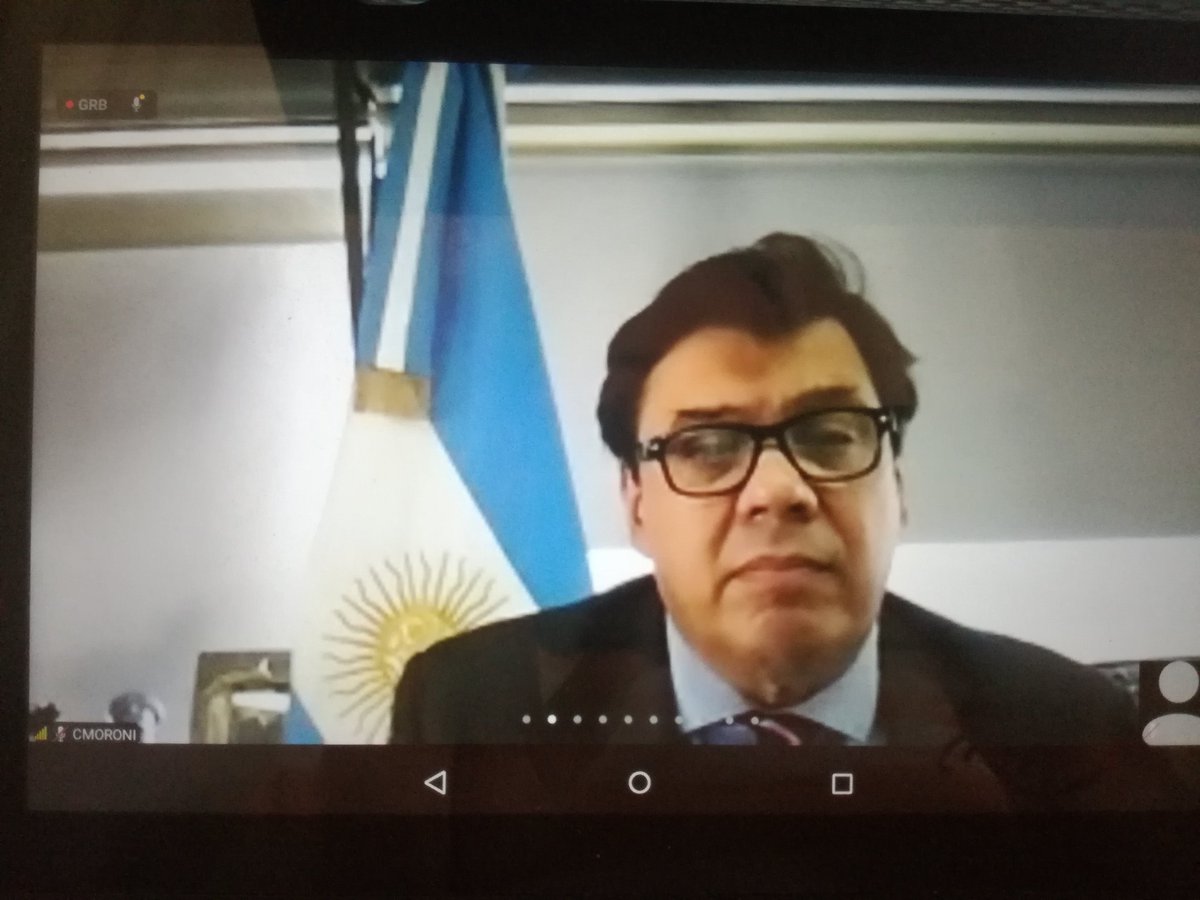 CEGRADArgentina's tweet photo. "Se tienen que plantear las distintas miradas sobre los distintos temas del Trabajo, donde todos vamos a coincidir. Y estos foros interdisciplinarios sirven para esto" Claudio Moroni, Ministro en @MinTrabajoAR https://t.co/0hTmINoHDI