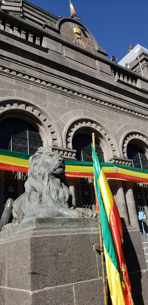 ArchiAdvisor's tweet photo. RT @NArchome: The bronze lion sculptures, after renovation, at the historic #baetamariyam church & MinilikII Mausoleum building near the national palace in #AddisAbeba.
#Architecture #Ethiopia #ChurchArchitecture #Sculpture #Mausoleum #MinilikII #RoyalA… https://t.co/ERj6bMCpHw