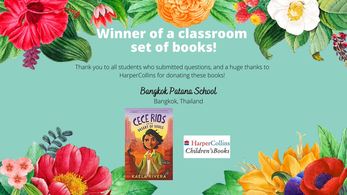 LatinxKidLitBF's tweet photo. Winners!! Congrats to these schools who will be receiving classroom sets of books! Thanks to @HarperCollinsCh for donating, and a big thank you to ALL kids who submitted questions for our authors and illustrators. #LKBF2020 @Kaela_Rivera_ https://t.co/VsIY17Oif8