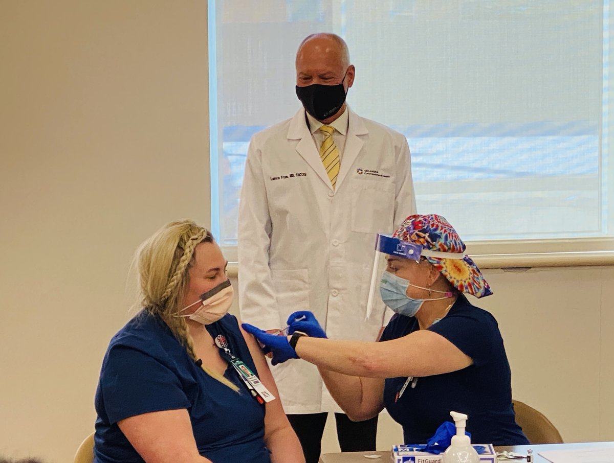 History will record that Hannah White, RN, was first.Today began COVID-19 vaccine distribution in Oklahoma City. The moment was historic and emotional.  Thank you to everyone who made it possible.Having said that...