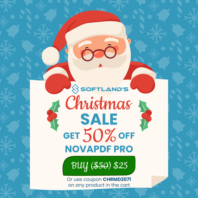 dopdf's tweet photo. (Early) #Christmas sale! Until January 4th you can buy #novaPDF Professional and/or Backup4all Professional with a 50% discount. You can read more and order discounted licenses for a powerful #pdfcreator here: https://t.co/65Co6F99S9 https://t.co/MBdCdW4VMp