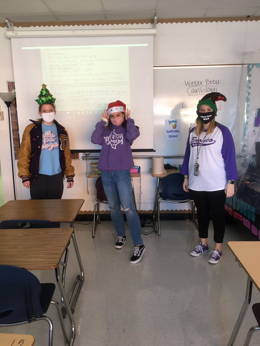 Just a “normal” holiday spirit day in AP stats with Mrs. Gibson!💜💛

Student council has loved seeing everyone’s participation :) keep it up!
#dhsholidaycountdown