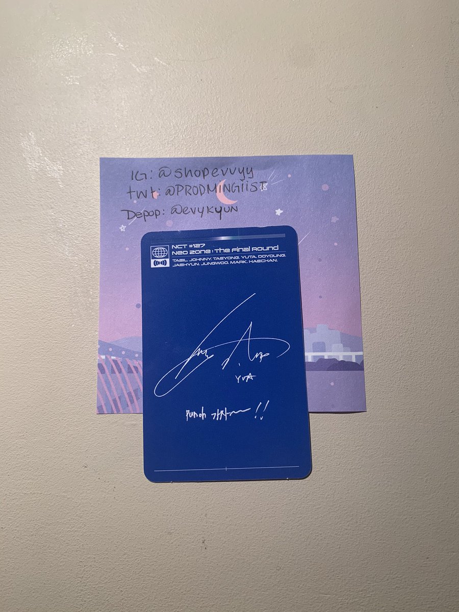 PRODMINGIIST's tweet photo. WTT//willing to sell

NCT127 Neo Zone: The Final Round Yuta pc (player 1 ver) 

TRADE PRIORITY!
->any ISO 

//WTS: $8

Loc: USA
WW: yes!
@nctsellinggoods @ncttradesusa @ncttradingusa @nctselling_USA @NCT_trading @nctzencollect https://t.co/tLnvsaC7YZ