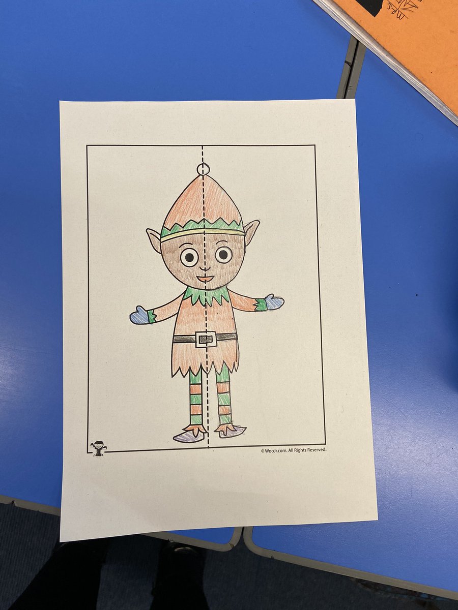 MissO_Maths's tweet photo. As expected, 2L1 did way better than me! Some brilliant symmetrical elves 🖍🎄🥳 https://t.co/f8f3I2MkXP