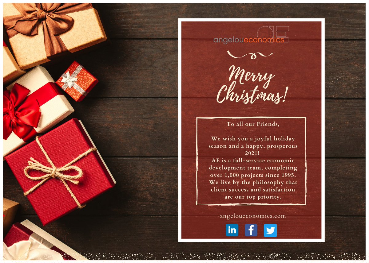 The AngelouEconomics team wishes you a joyful holiday season and a happy, prosperous 2021!