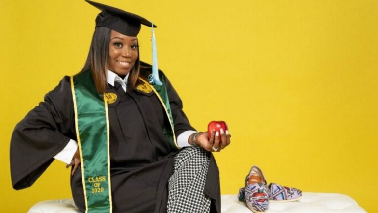 waynestate's tweet photo. Carla George-Lewis’s road to a bachelor’s in elementary education was long, with life-threatening health challenges along the way, but through it all, she persevered. Now, she’s looking forward to starting her career as a math teacher. https://t.co/x6kW48PWVK
#2020Grad https://t.co/RSNhjqrkYz