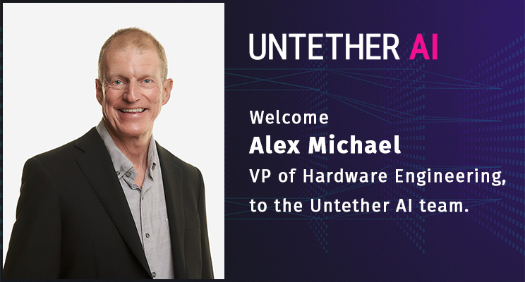 Untether AI (@untetherai) on Twitter photo Welcome Alex Michael to Untether AI. Alex will be driving product engineering & quality assurance while providing support in the evolution of our next generation of AI devices. #ai #machinelearning #semiconductor @EEtimes <a href="/svbizjournal/">Silicon Valley Business Journal</a> <a href="/radicalvcfund/">Radical Ventures</a> <a href="/intelcapital/">Intel Capital</a> Welcome Alex Michael to Untether AI. Alex will be driving product engineering & quality assurance while providing support in the evolution of our next generation of AI devices. #ai #machinelearning #semiconductor @EEtimes <a href="/svbizjournal/">Silicon Valley Business Journal</a> <a href="/radicalvcfund/">Radical Ventures</a> <a href="/intelcapital/">Intel Capital</a>