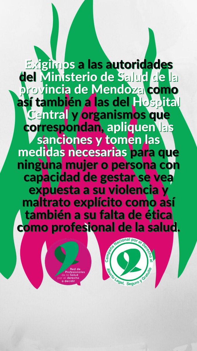 RedSaludMza's tweet photo. 🤚🏼En base a los hechos de público conocimiento, como Red de Profesionales de la Salud por el Derecho a Decidir, parte de la Campaña por el Derecho al Aborto Legal, Seguro y Gratuito, expresamos nuestro repudio. 

#ContasConNosotrxs
#EsAhoraSenado
#EsUrgente
#AbortoLegal2020 https://t.co/Rj84C69TZI