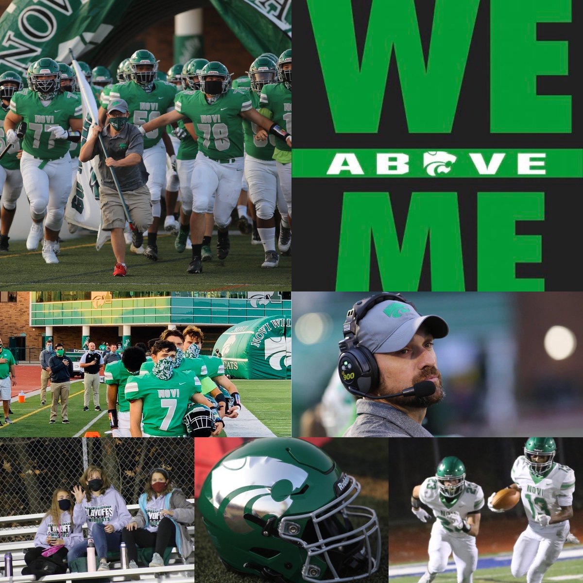 NCSD's tweet photo. 💚🏈 @novifootball @CoachBurnside told the team today that he is stepping down after 20 years of coaching, the past eight as head coach of the Wildcats. #WeAboveMe 💚
#NoviPride 💚 #NoviTogether 🏈💚 https://t.co/lNdQxTqMZF