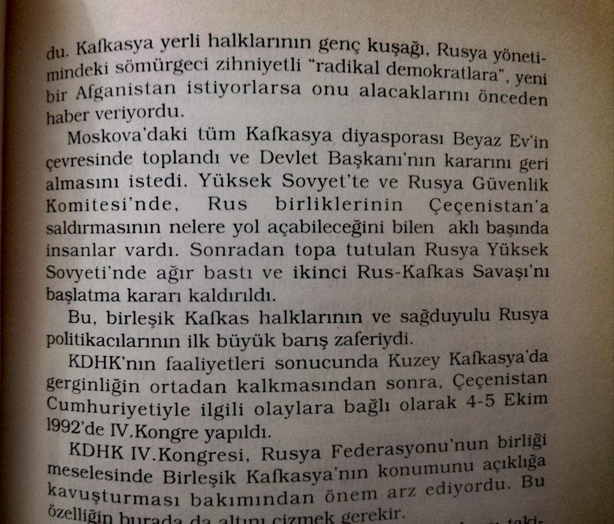 Şenıbe Musa 'Kafkasya'da Birliğin Zaferi' sayfa 42-43, 1991/rusyanın Çeçenistan’a ilk müdahale girişimi hakkında