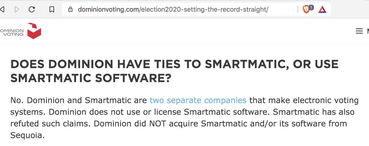 Ramsland: "Dominion software is licensed from Smartmatic"FALSEDominion software is not licensed from Smartmatic https://www.dominionvoting.com/election2020-setting-the-record-straight/ https://www.smartmatic.com/smartmatic-factchecked/Sequoia (formerly owned by Smartmatic) sub-contracted Dominion to develop ImageCast. https://www.businesswire.com/news/home/20090716005590/en/Sequoia-Voting-Systems-Assigns-New-York-State-Voting-System-Contract-to-Its-New-York-State-Partner-and-ImageCast-Equipment-Developer-Dominion-Voting-Systems3/